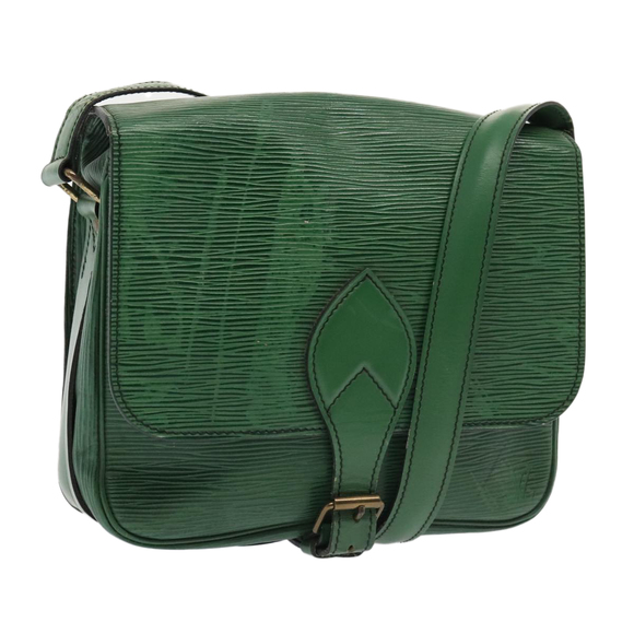 LOUIS VUITTON Epi Cartouchiere MM Shoulder Bag Green M52244 LV Auth 91579 - Picture 1 of 16